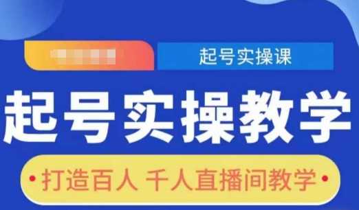 起号实操教学，打造百人千人直播间教学好项目网-专注分享网络创业项目落地实操课程 – 全网首发_高质量创业项目输出好项目网