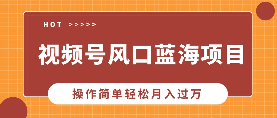 视频号风口蓝海项目，中老年人的流量密码，操作简单轻松月入过万好项目网-专注分享网络创业项目落地实操课程 – 全网首发_高质量创业项目输出好项目网