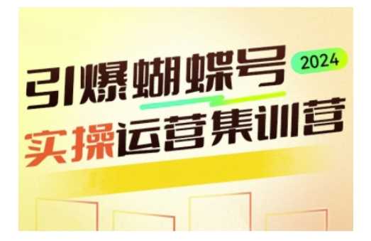 引爆蝴蝶号实操运营，助力你深度掌握蝴蝶号运营，实现高效实操，开启流量变现之路好项目网-专注分享网络创业项目落地实操课程 – 全网首发_高质量创业项目输出好项目网